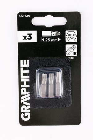 Bity Torx T30 x 25 mm, 3 szt.