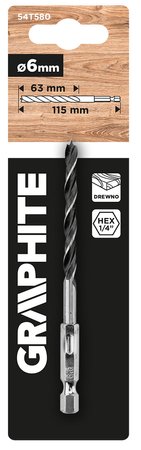 Wiertło do drewna Hex 6.0 mm