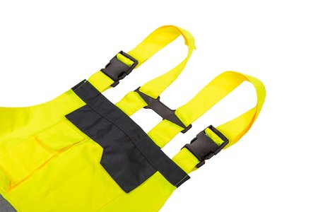 Ogrodniczki robocze, ostrzegawcze, wodoodporne, żółte, rozmiar S