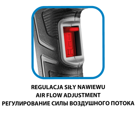 Opalarka 2000W, zakres temperatur:I: 50ºC, II: 50-550ºC, III: 50-550ºC,walizka