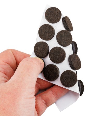 Podkładki filcowe okrągłe samoprzylepne, ciemnobrązowe 20mm, 20 szt.