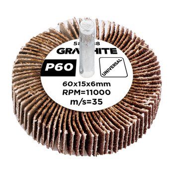 Ściernica listkowa trzpieniowa 60 x 15 x 6 mm, P60