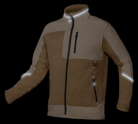 Bluza softshell OUTDOOR, beżowa, rozmiar XL