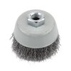 Szczotka druciana doczołowa 75 mm, drut karbowany, stalowy, M14