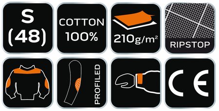 Bluza robocza Motosynteza, 100% bawełna rip stop, rozmiar S