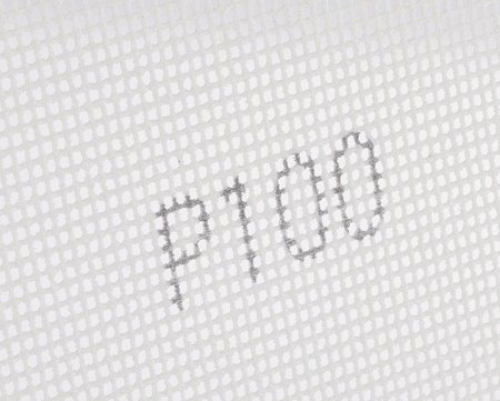 Siatka ścierna biała 115 x 280 mm, P100