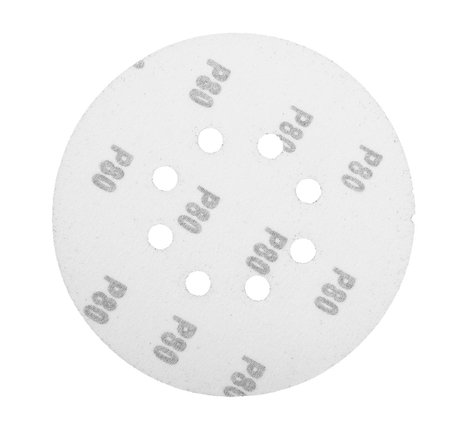 Krążki ścierne 150 mm, K80, 5 szt., z 8 otworami, 65mm