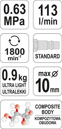 WIERTARKA PNEUMATYCZNA KOMPOZYTOWA