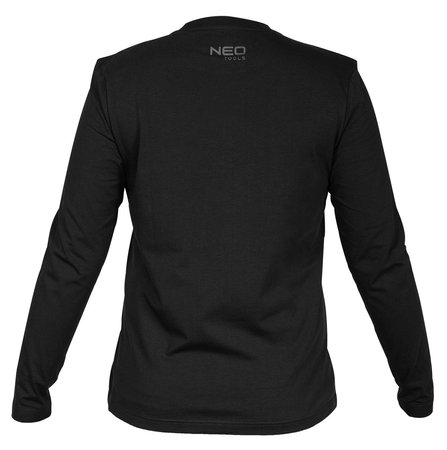 Koszulka z długim rękawem, czarna, rozmiar XXXL