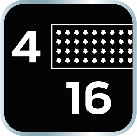 Szczotka druciana, drut mosiężny, 4x16 rzędów