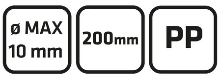 Sekator ogrodowy basic 200 mm, średnica cięcia 10 mm