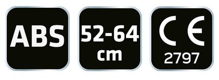 Hełm przemysłowy z paskiem podbródkowym, niebieski