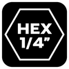 Zestaw wierteł gwintujących HSS TiN, M3 - M10, Hex, 6 szt.