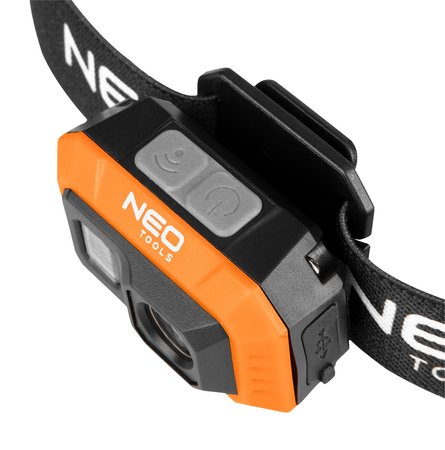 Latarka czołowa akumulatorowa 500 lm USB COB LED