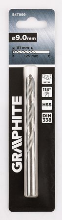 Wiertło do metalu HSS, DIN 338, 9 mm