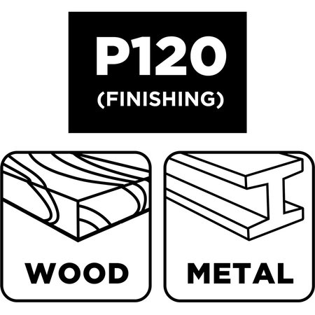 Płótno ścierne w rolce 2,5 m x 115 mm, P120