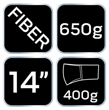 Siekiera 650g, obuch 400g, trzonek włókno, 14"