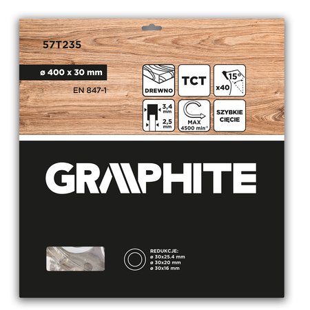 Tarcza do pilarki, widiowa, 400 x 30 mm, 40 zębów