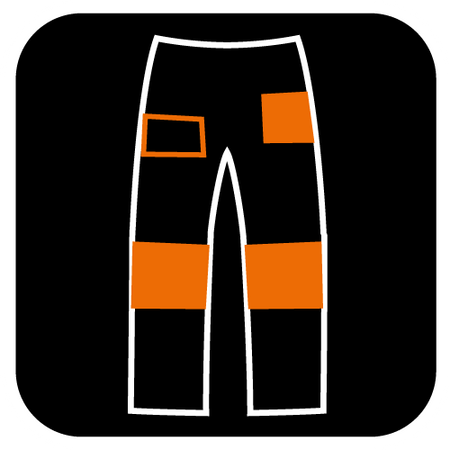 Spodnie robocze Mix&Match, Canvas, wzmocnienia z Cordury, beżowo-czarne, rozmiar L