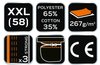 Krótkie spodenki HD, pasek parciany, odpinane kieszenie, rozmiar XXL/58