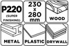 Płótno ścierne 230 x 280 mm, P220