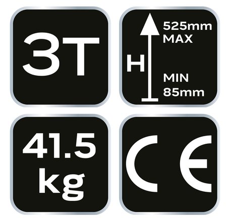 Podnośnik hydrauliczny niskoprofilowy 3T, 85 mm
