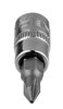 Końcówka wkrętakowa PH1 na nasadce 1/4", krótka, 37 mm