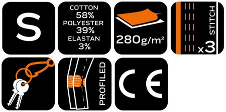 Spodnie robocze Mix&Match, Canvas, szare, rozmiar S