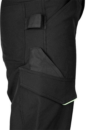 Spodnie robocze Mix&Match, 4 way stretch, czarno-zielone, rozmiar XXXL