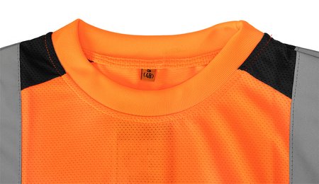 T-shirt ostrzegawczy, ciemny dół, pomarańczowy, rozmiar S