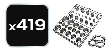 O-ringi gumowe, 419 sztuk