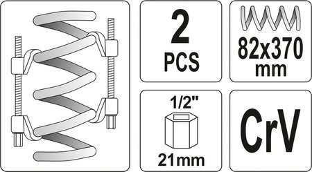 ŚCIĄGACZ DO SPRĘŻYN 82*370 2SZT
