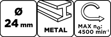 Szczotka druciana pędzelkowa 24 mm, drut karbowany, stalowy, z trzpieniem 6 mm