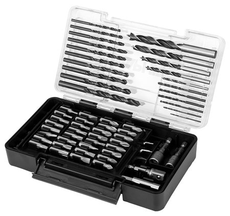 Zestaw wierteł i bitów, nasadki, 66 szt.
