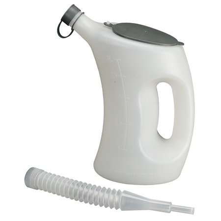 Naczynie pomiarowe z pokrywką-FLA-PE, białe, przezroczyste, 3 l