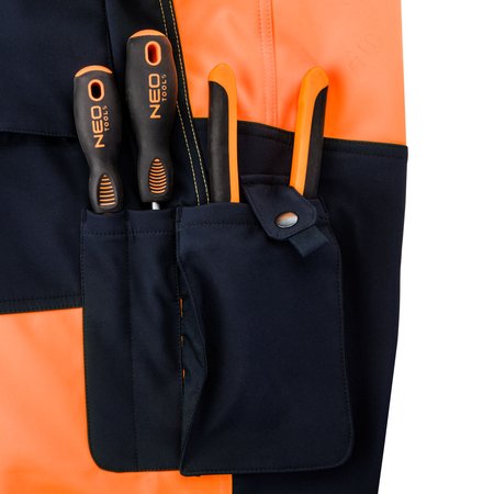 Spodnie robocze ostrzegawcze softshell, pomarańczowe, rozmiar XL