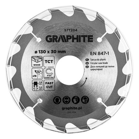 Tarcza do pilarki, widiowa, 130 x 30 mm, 16 zębów