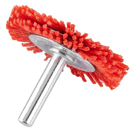 Szczotka nylonowa tarczowa 50 mm, z trzpieniem 6 mm