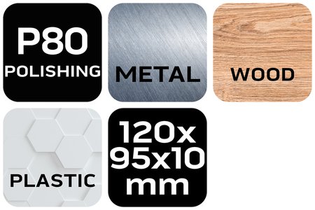 Gąbka ścierna 70 x 25 x 100 mm, K100