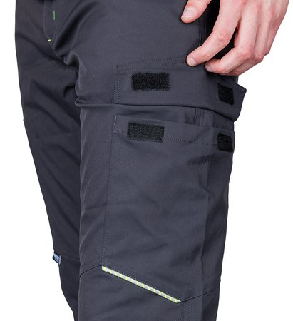 Spodnie robocze Mix&Match, stretch, szare, rozmiar M