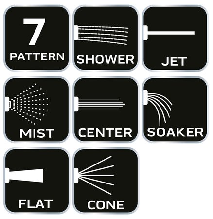 Zraszacz wielofunkcyjny, 7 funkcji,z funkcją CLICK