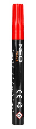 Marker budowlany gruby, 4 kolory, permanentny, wodoodporny, lakierowy, aluminiowy, 4 szt