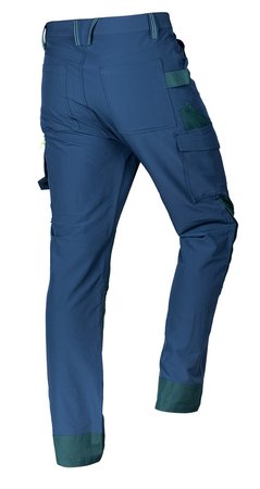 Spodnie robocze Mix&Match, 4 way stretch, granatowo-zielone, rozmiar M