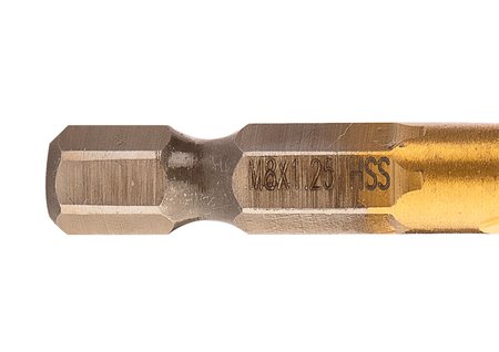 Wiertło gwintujące HSS TiN, M8x1,25 mm, Hex