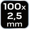 Opaski zaciskowe 2.5 x 100 mm, 100 szt., białe