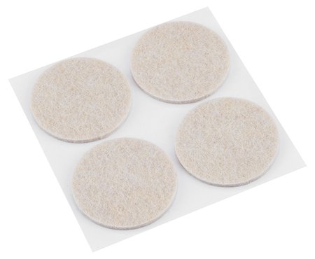 Podkładki filcowe okrągłe samoprzylepne, jasnobrązowe 40 mm, 4 szt.