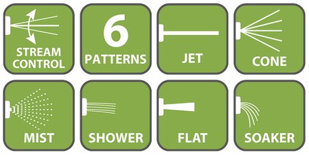 Zraszacz pistoletowy 6 funkcyjny