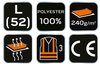 Bluza robocza ostrzegawcza, żółta, rozmiar L