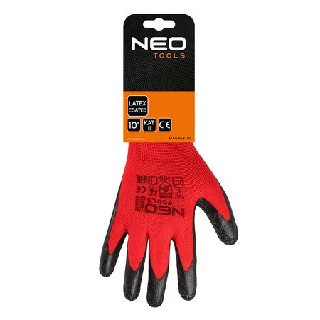 Rękawice robocze, poliester pokryty lateksem (crincle), 3121X, rozmiar 10 (karta)