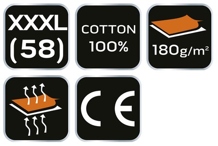 T-shirt, biały, rozmiar XXXL